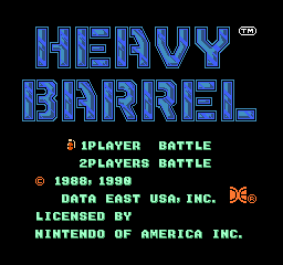 Heavy Barrel (USA) Title Screen